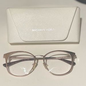 Michael Kors Rose Gold Round Eyeglasses